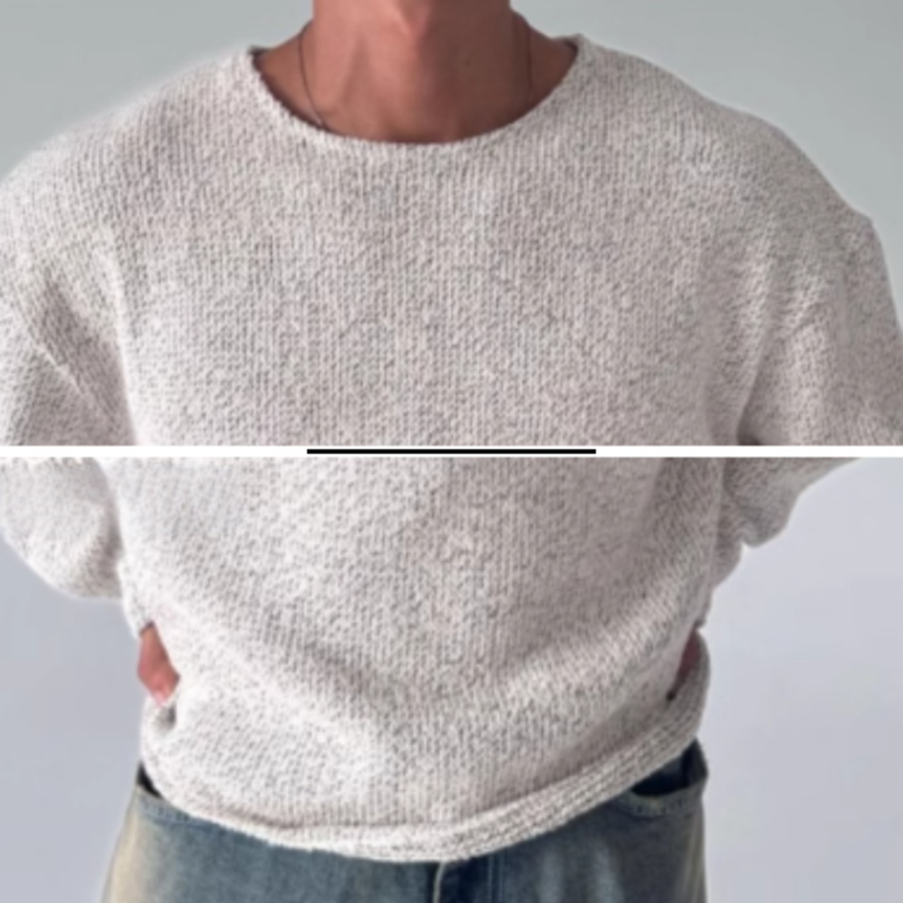 ミックスカラーリラックスニット　0892