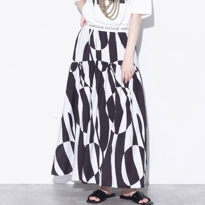 MARGAUX VINTAGE 】ロゴウエストジオメトリックSK | valance 福井