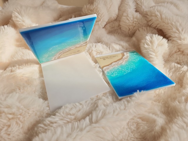 453.オーシャンレジンアート コンパクトミラー