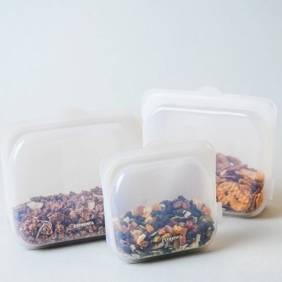 シリコンフードバッグマチ付き付き3セット/econawa