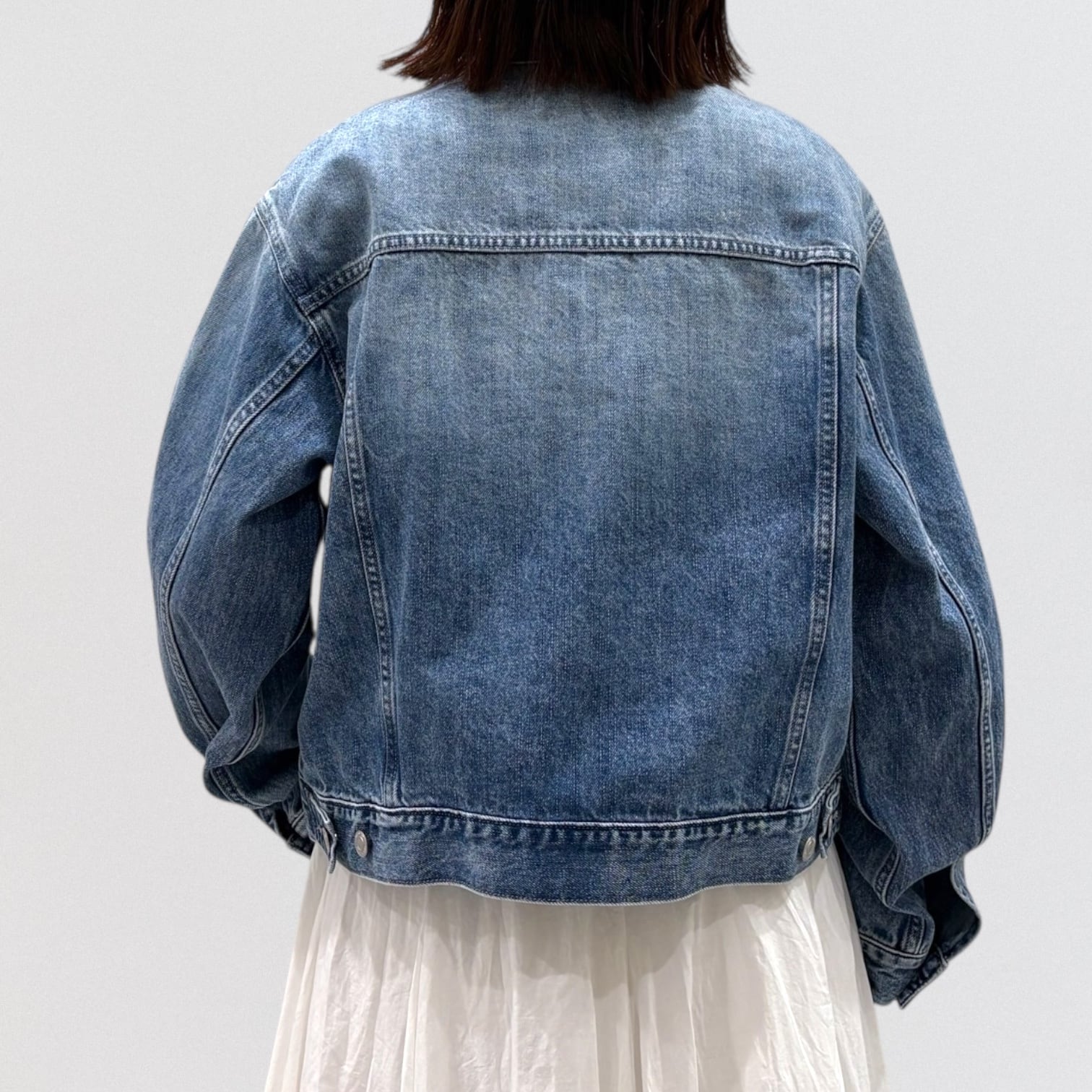 パシオーネ　カフネ デニムジャケット ノーカラー cafune no collar denim jacket | CoCo Cuore