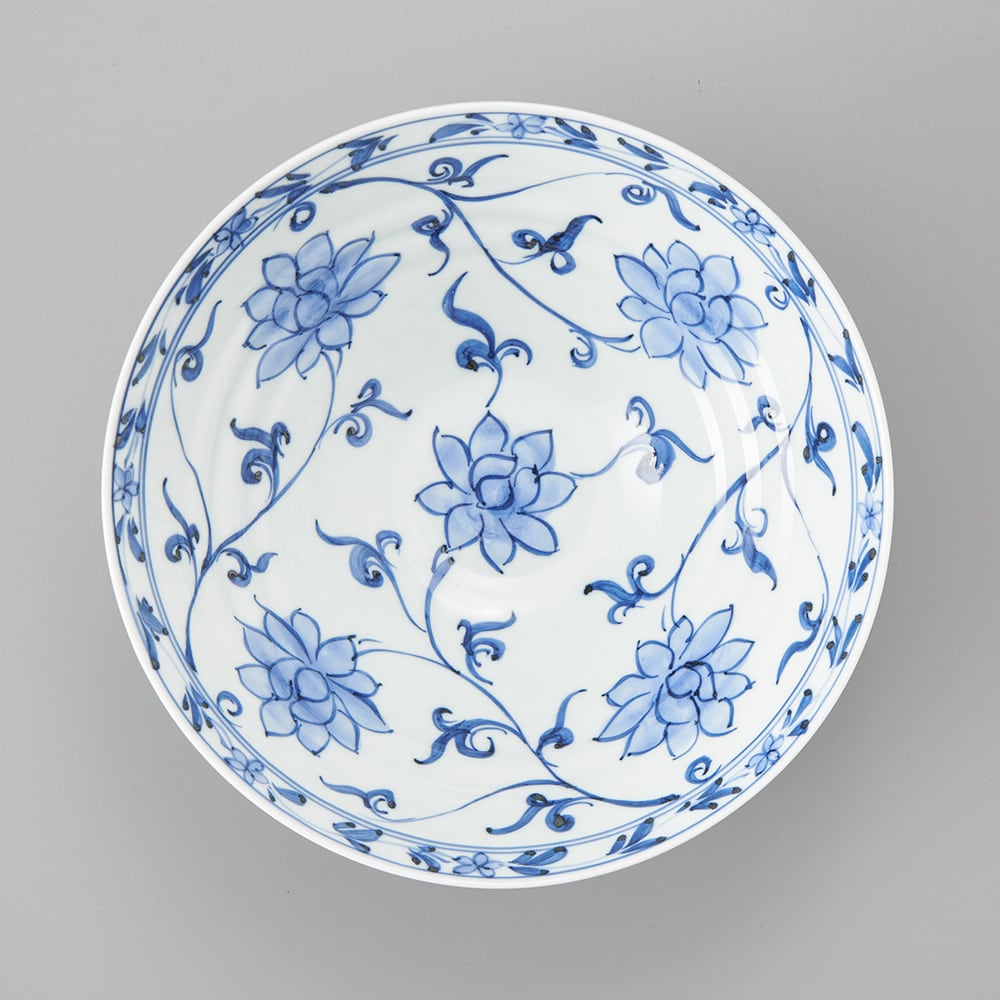 呉須手花唐草 平碗（小） | 肥前吉田焼 陶磁器の与山窯