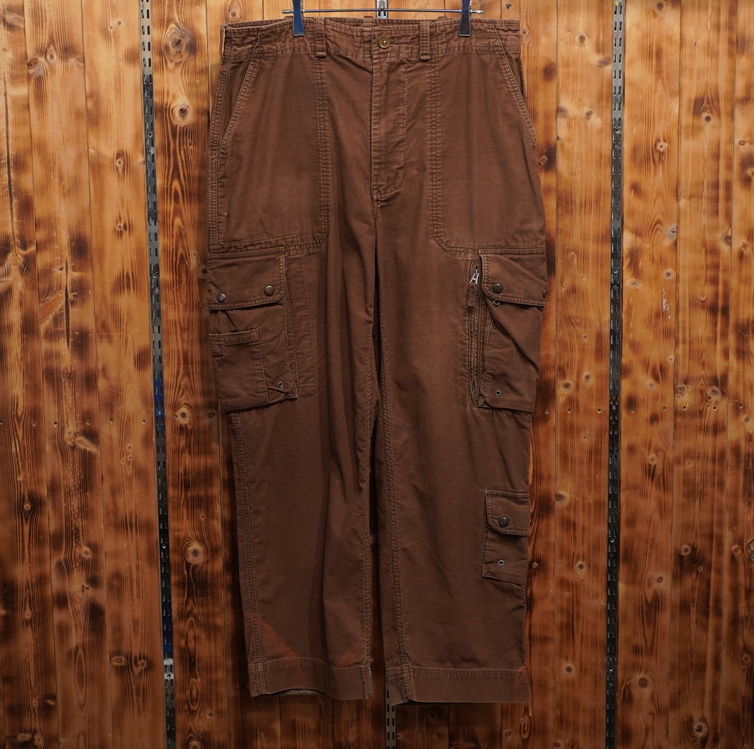 ralphlauren カーゴパンツ W35L30/ラルフローレン ピケ素材 コーデュロイ ブラウン