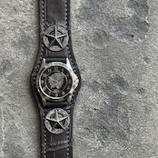 【限定商品】ウォッチブレス スリーコンチョ クロコダイル(チャコール)