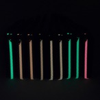 vibram Lzip wallet (black×clear) with green glowing zip