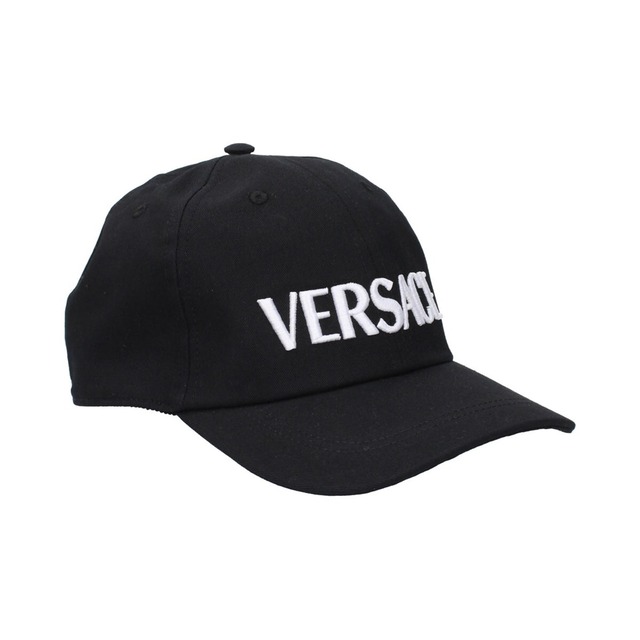 VERSACE ヴェルサーチ レディース 帽子 コットン ブラック