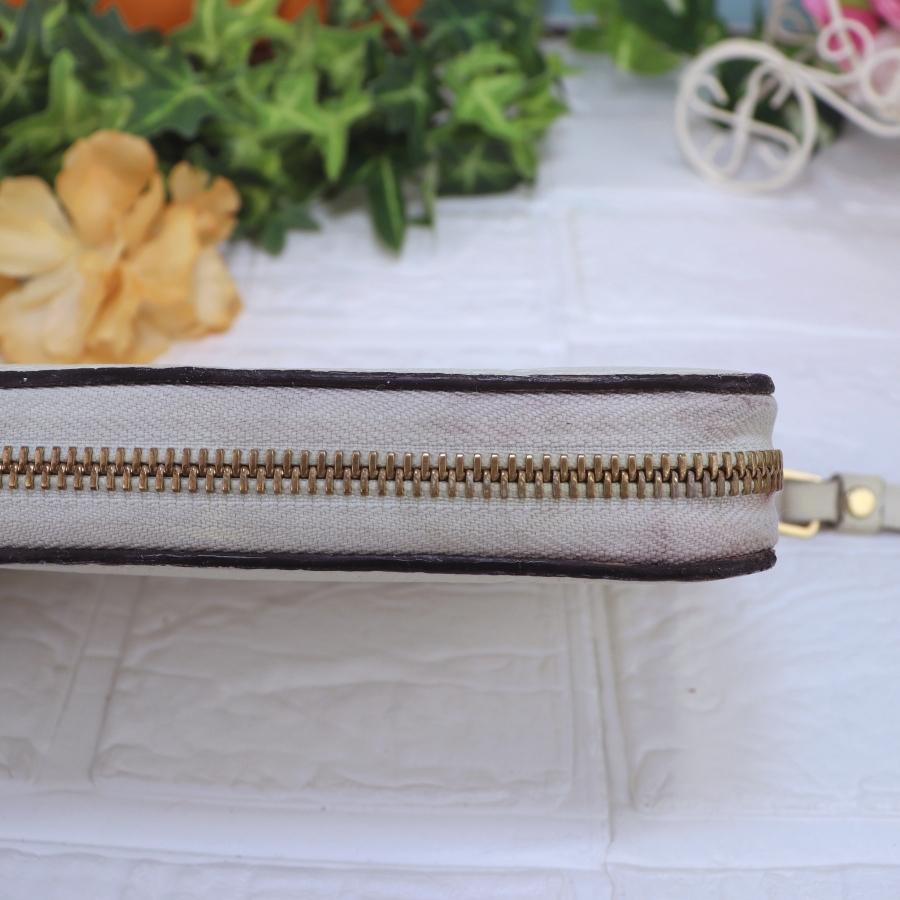 LOUIS VUITTON 長財布 ジッピーウォレット 白 ラウンドジップ