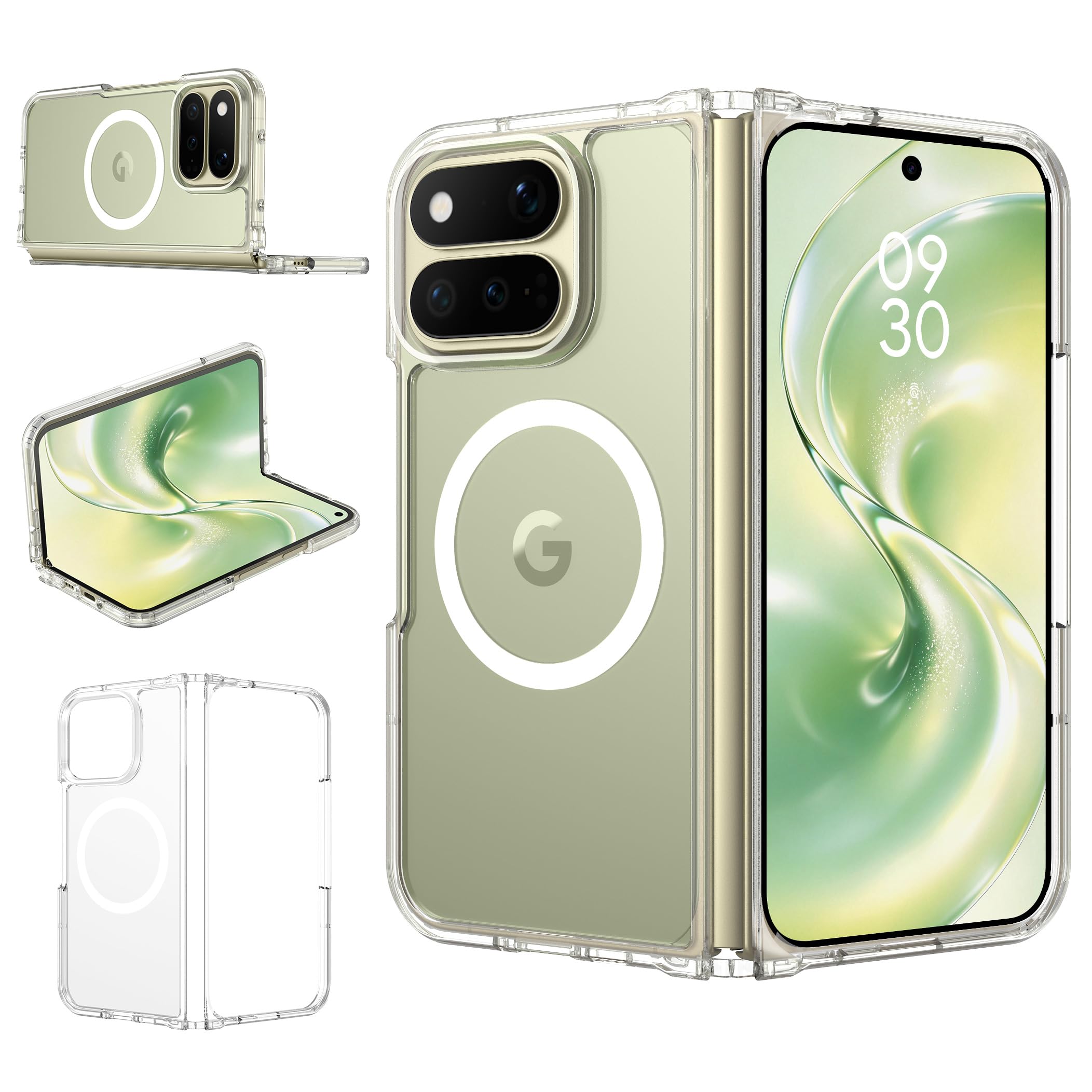 VENINGO Google Pixel 11 Pro Fold用ケース MagSafe対応 シンプル 耐衝撃 クリア
