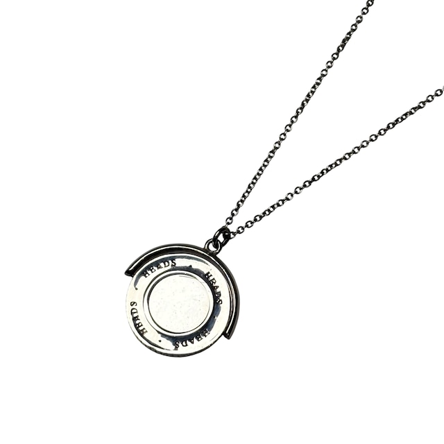 vintage 2003’s TIFFANY silver “HEADS/TAILS” swivel coin pendant necklace