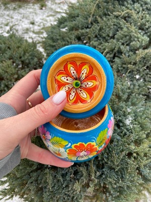 ペトリキウカ塗り　ジュエリーボックス（ホメンコ作）ウクライナ製