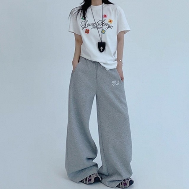 Sports Sweatshirt Wide leg Pants 125456