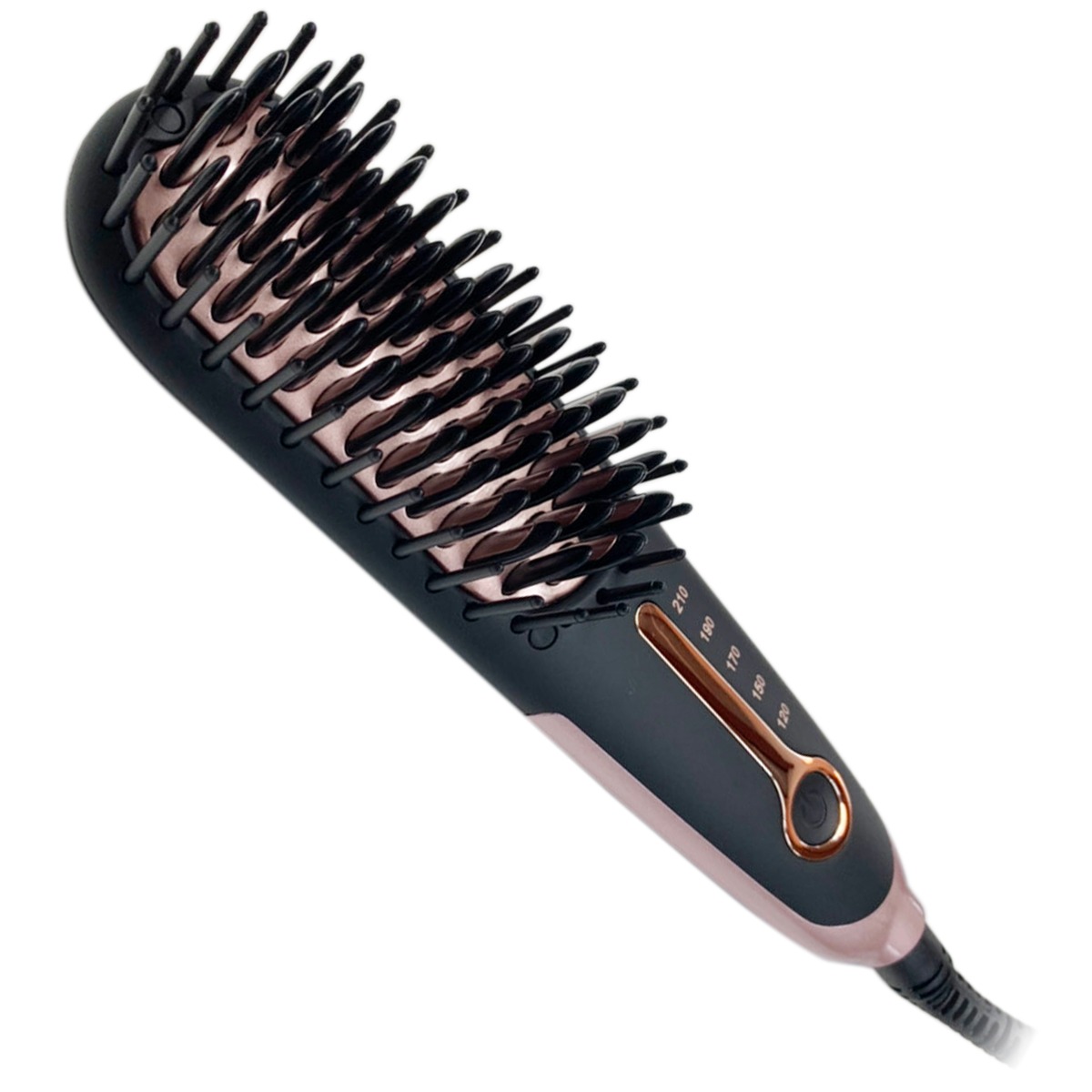 大特価※ケアライズ モデルC ブラシ型ヘアアイロン【B-50CMB】黒色 