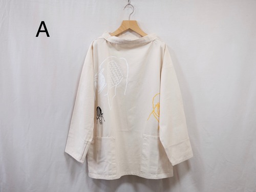 APOLLO333 “ MOSHIMOSHIBILIBILI Smock “ Kinari