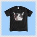 送料込み「NO CAT, NO LIFE」猫フェイス　半袖Tシャツ　５.３オンス　ブラック