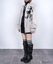 【直営店限定ITEM】レース×パッチルーズジップフーディー (BEIGE) CQ-47125H