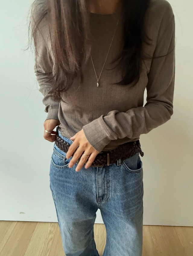 (予約) taffeta / Wool ribbed tee 4color