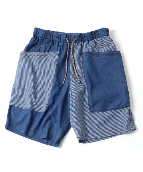 gym master ジムマスター ライトデニム ガーデニングショーツ G721754 メンズ ショートパンツ デニム ヒッコリー イージーパンツ