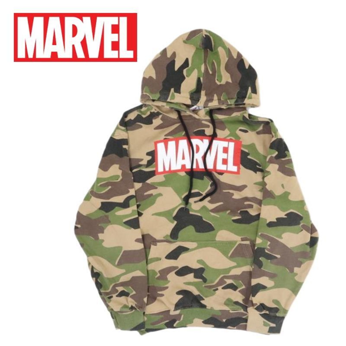 カモフラージュ柄】MARVEL マーベル 映画公式グッズ 迷彩 BOXロゴ 長袖 