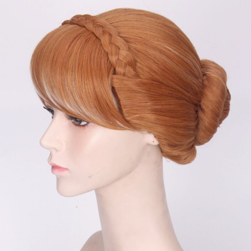 W2057 ディズニー アナと雪の女王 アナ 戴冠 風 コスプレウィッグ ＋