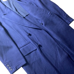 vintage Y’s royal blue color melton wool long coat