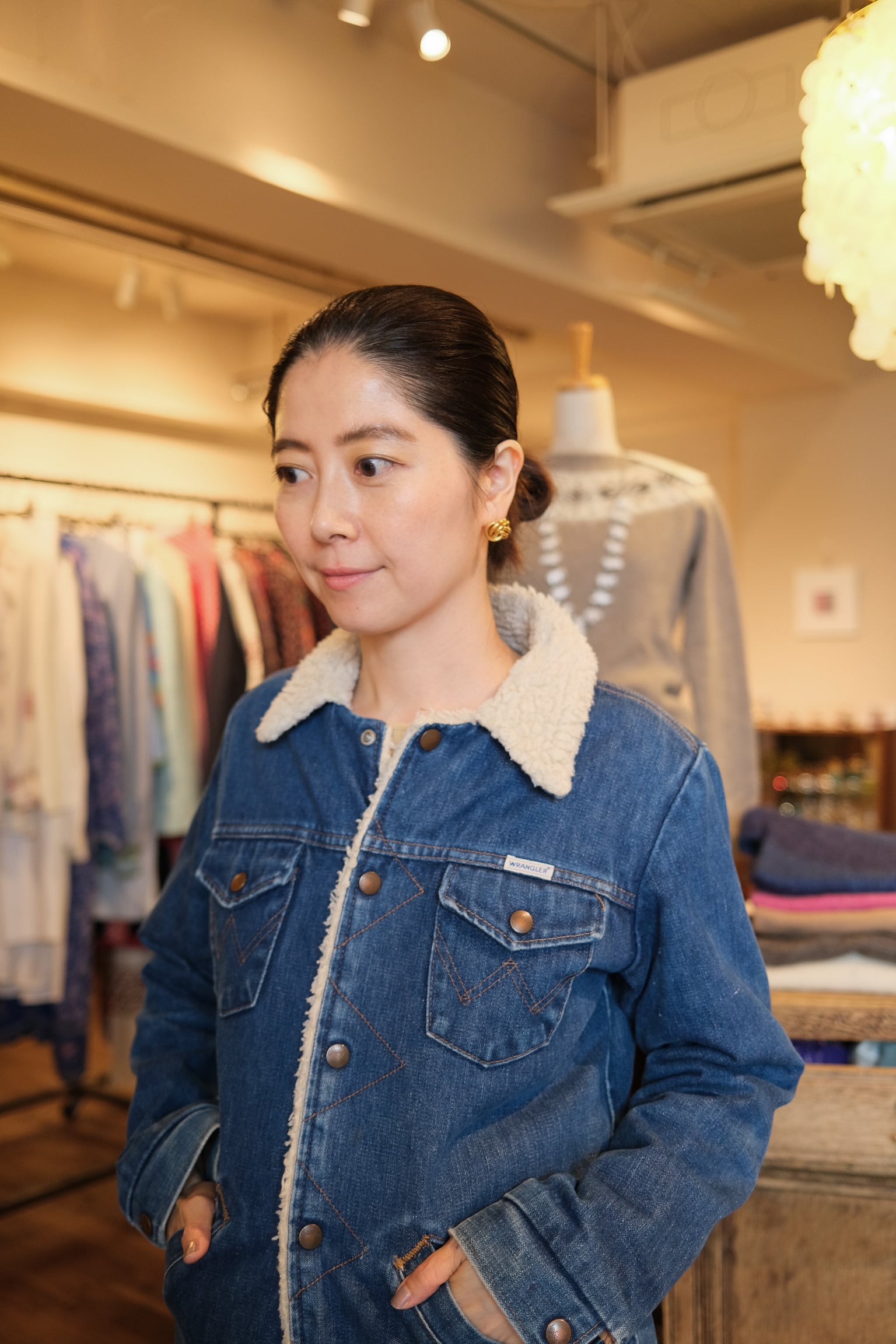Wrangler ボア付きデニムジャケット 【公式通販】