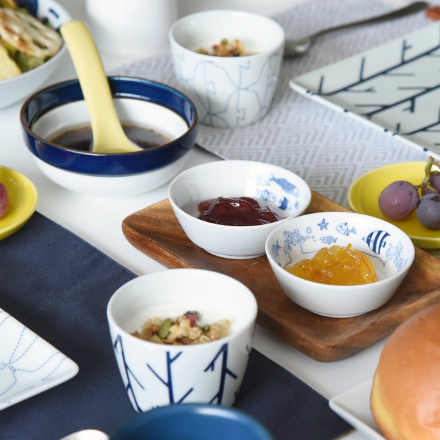 【natural69】【波佐見焼】【ココマリン】【cocomarine】【ボウルS】 小付 食器 北欧 おしゃれ 海の生物 水族館