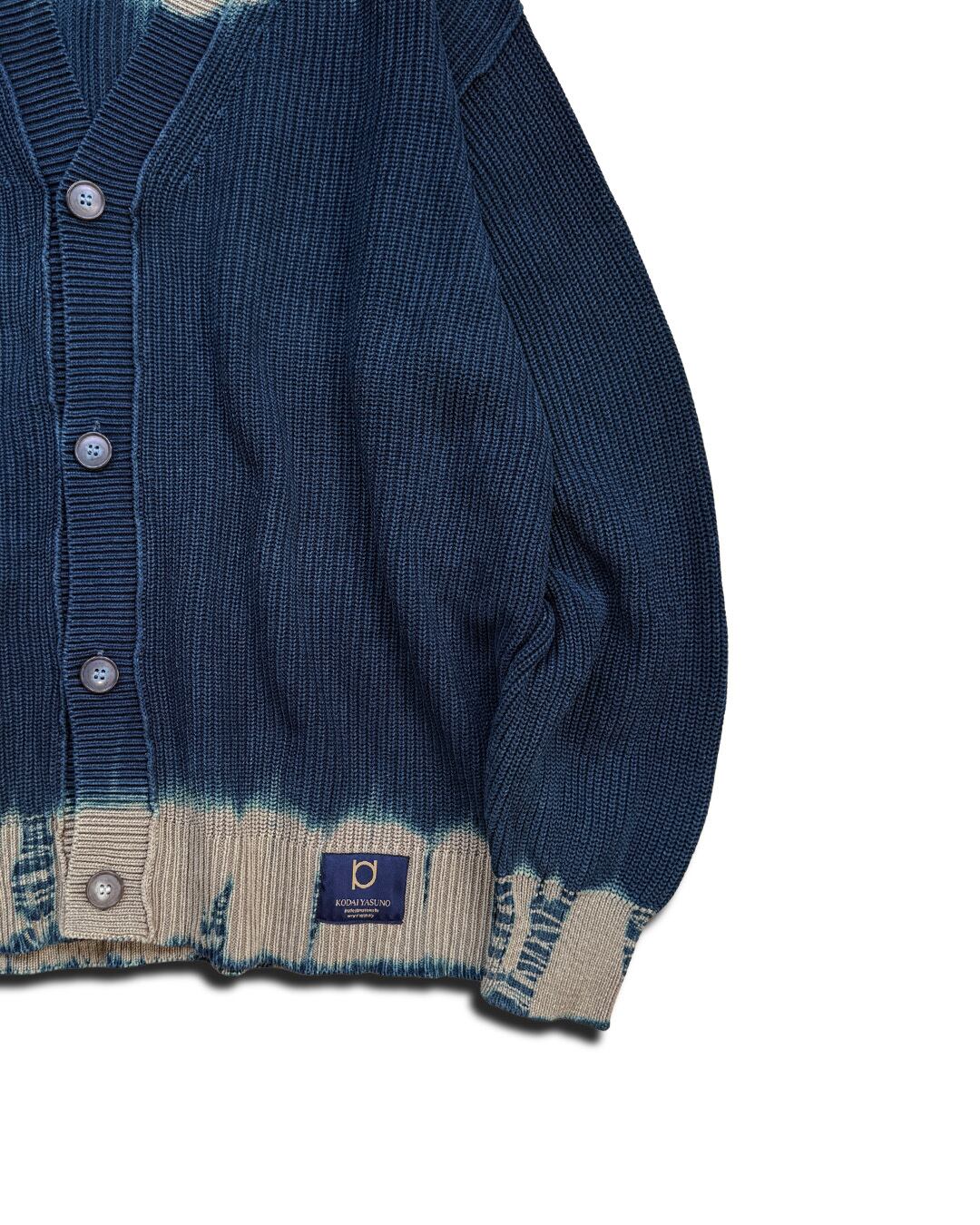 3着限定販売 / 最短即日発送】藍染めタイダイニットカーディガン 荒川