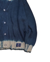 【3着限定販売 / 最短即日発送】藍染めタイダイニットカーディガン 荒川