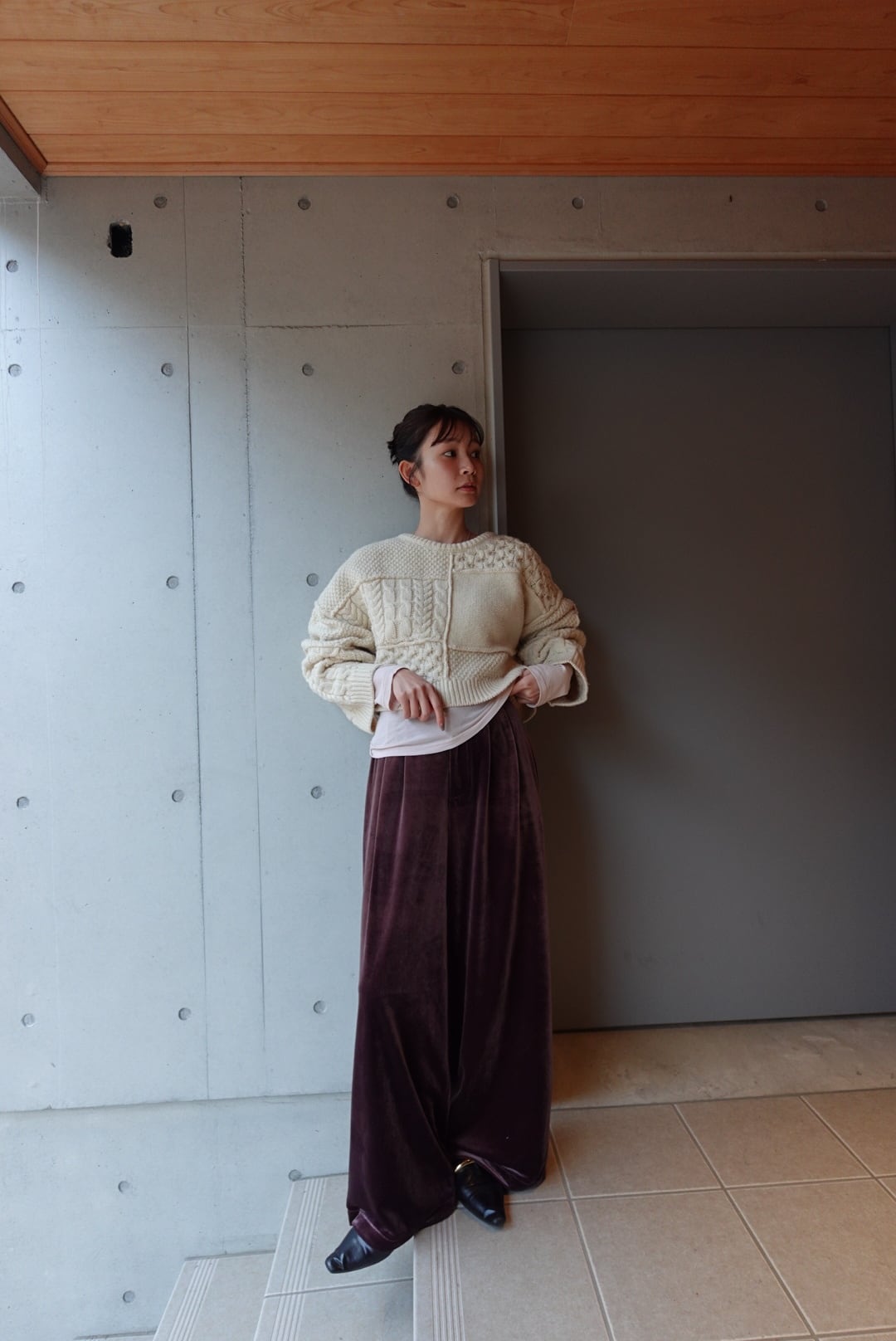 long sleeve T-shirts【baby pink】 | quūi