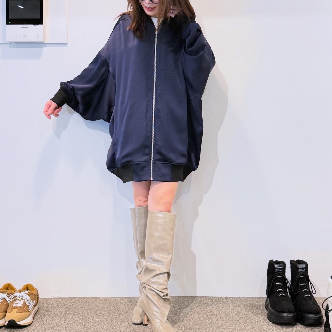 メゾンマヴェリックプレゼンツ  Draped Bomber Jacket