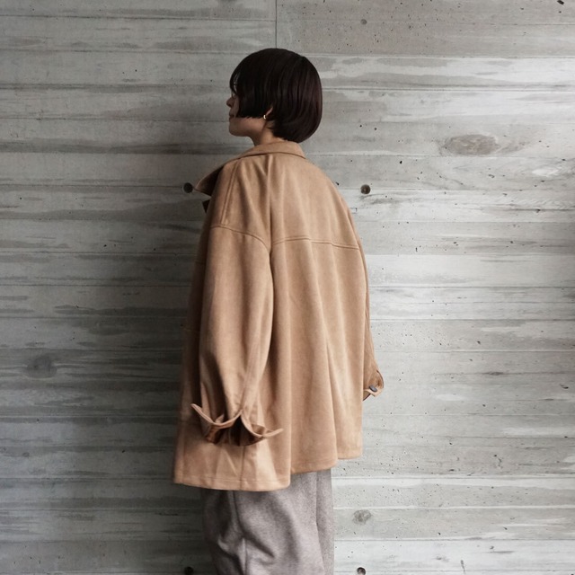 ソフトスエードシャツアウター