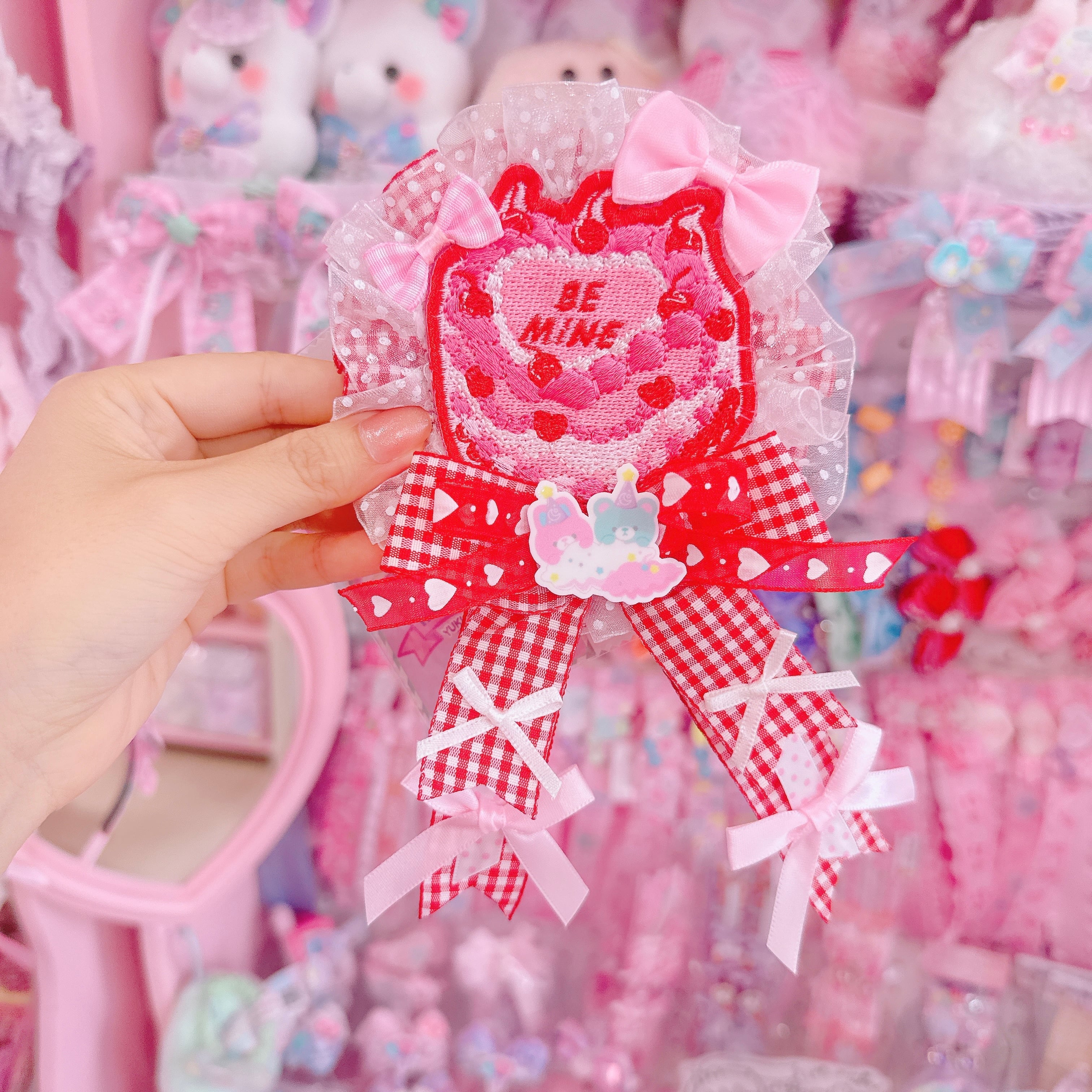 【B9】29-5刺繍ロゼット2wayピン