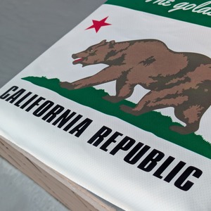 【 STADIUM CUSHION / スタジアム クッション 】 The State of California  / カリフォルニア州旗 / Pennzoil / ペンズオイル〚アメリカン雑貨 アメトイ〛
