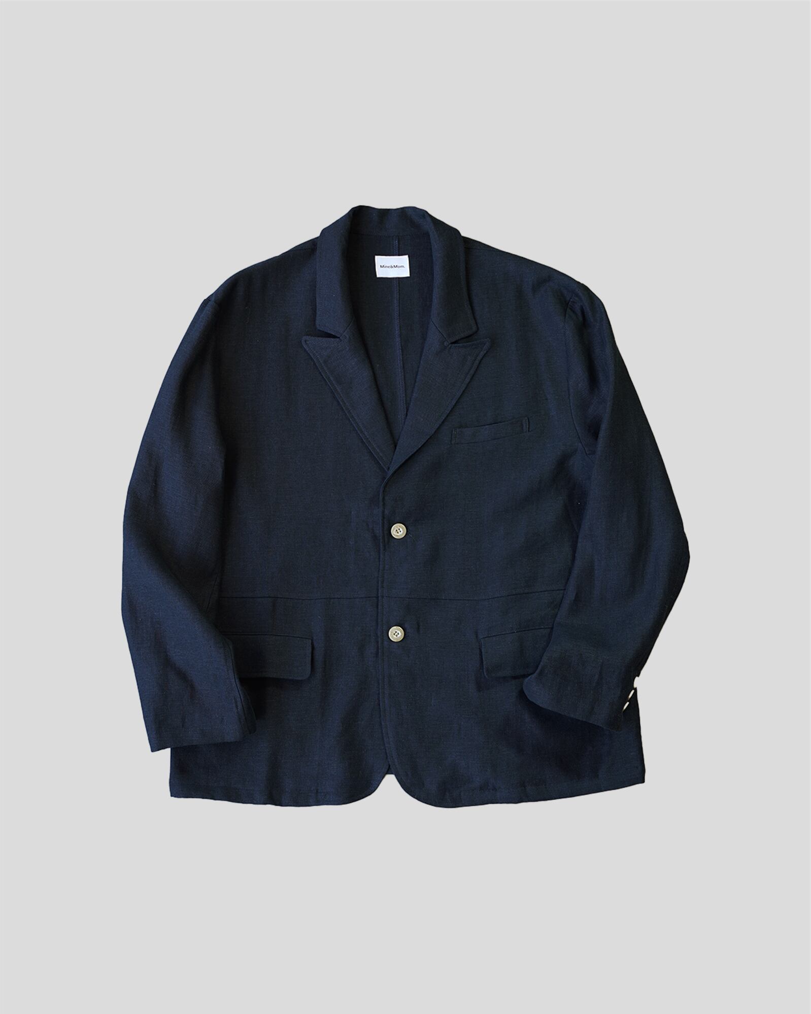 LP MM FRENCH LINEN 2B JACKET NAVY