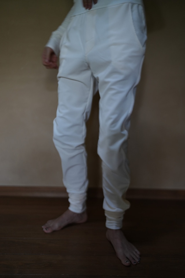 MOON TREE PLANET - line pants sports white
