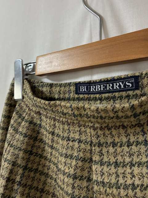 1980~90's Check Pattern Design Wool Skirt "BURBERRYS"