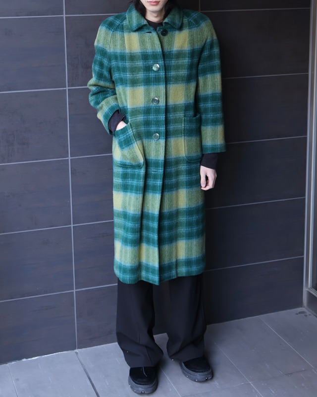 check stainless steel collar coat