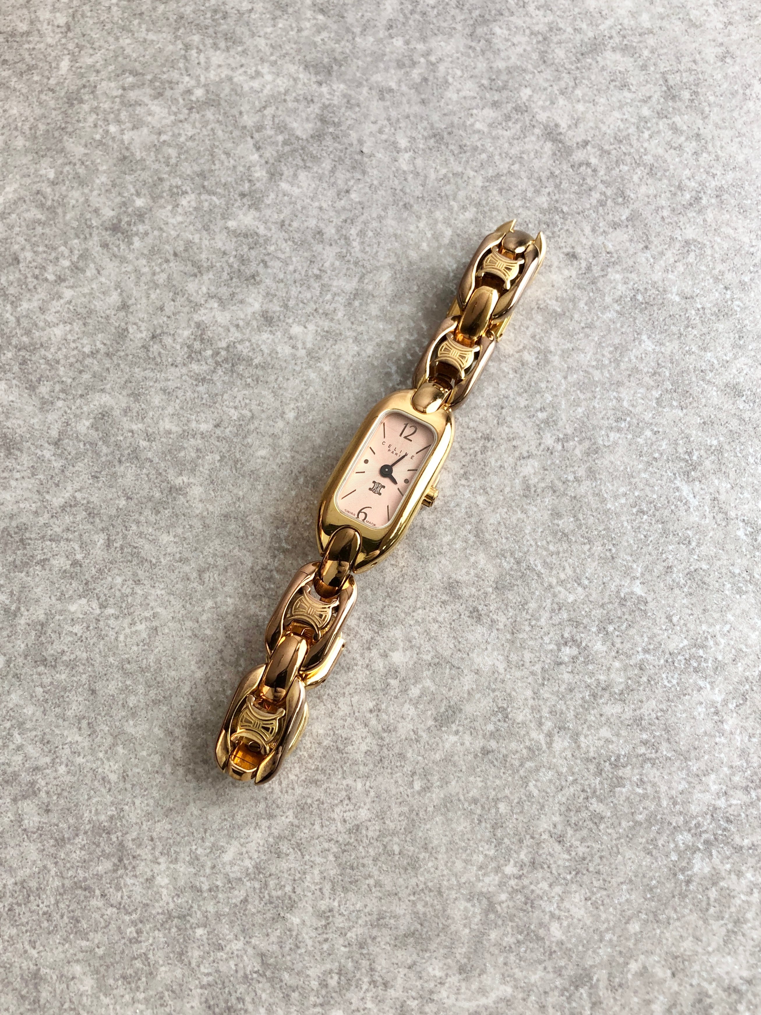 CELINE セリーヌ 腕時計 ゴールド ブラゾン ステンレススチール