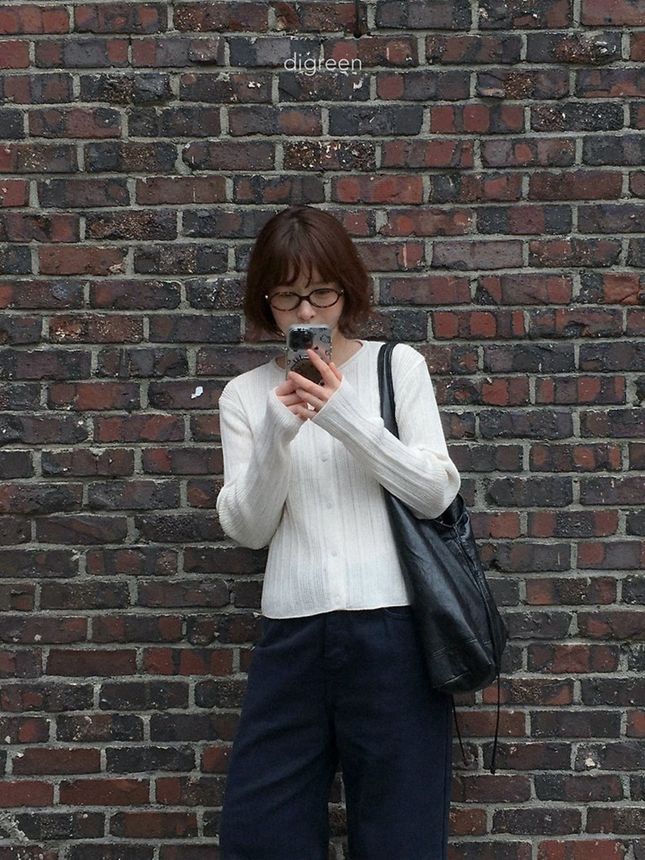 [DIGREEN] Wiggly Rib Cardigan (Mom) / [디그린] 위글리골지가디건(엄마)