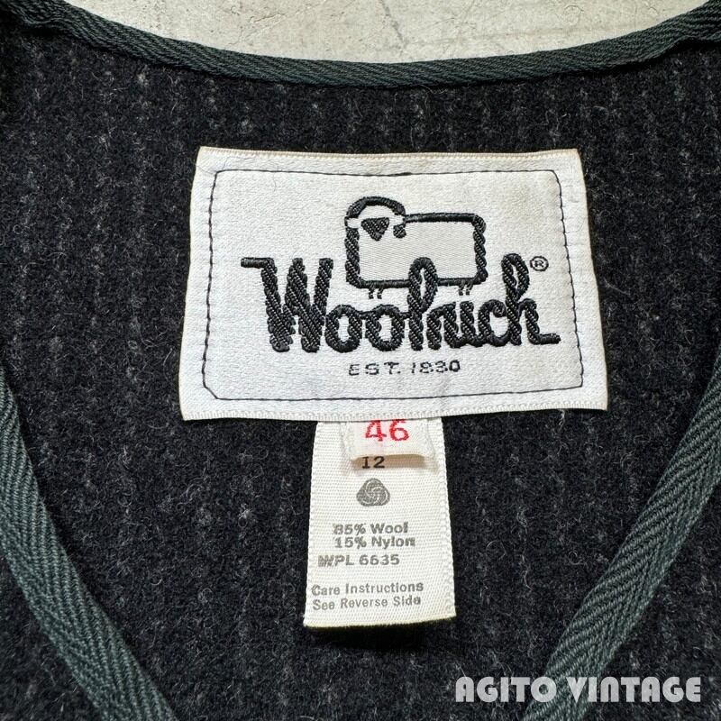 70's Woolrich ウールリッチ ジップアップウールベスト 白タグ