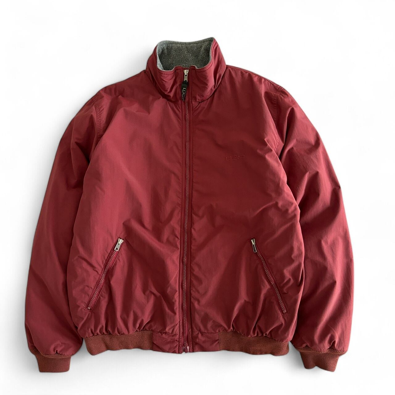 80s L.L.BEAN hunting jacket M wine red