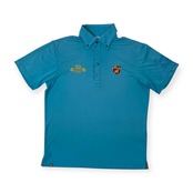 FILA GOLF フィラ ゴルフ ワッペン BD 半袖 ポロシャツ サイズ L /メンズ/水色系/スポーツ