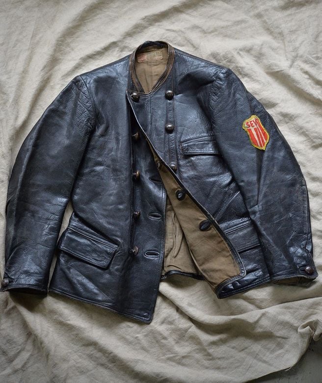 Vintage Swedish Work leather jacket | EXTRA'S GARMENT SUPPLY & CO.
