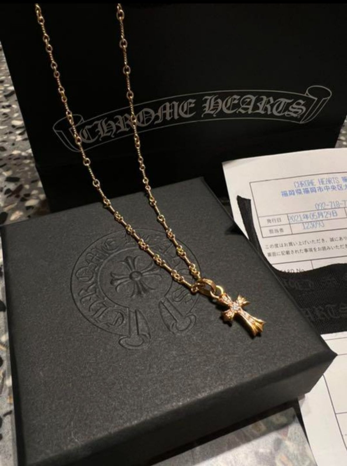 CHROME HEARTS クロムハーツ 22k ベビーファット パヴェダイヤ 20 ...