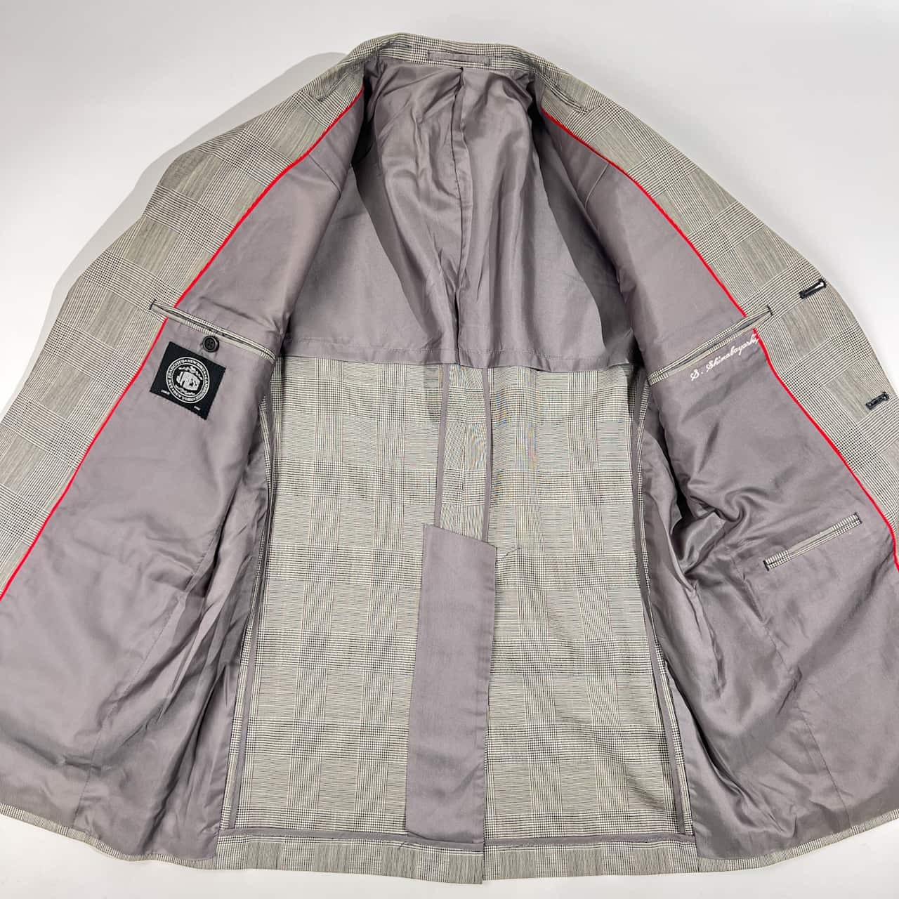 上下 J.PRESS ジェイプレス セットアップ グレンチェック テーラードジャケット スラックス スーツ M~L程度/メンズ