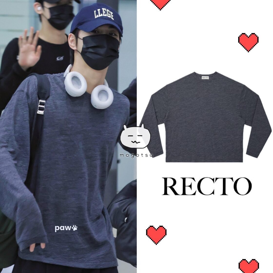 ☆ENHYPEN ジョンウォン 着用！！【RECTO】RC WOOL JERSEY OVERSIZED T 
