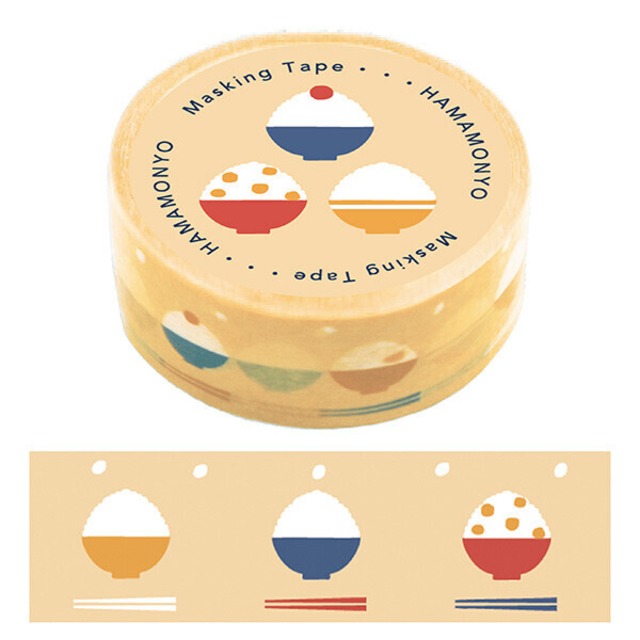 濱文様　ご飯いただきます　15mmマステ　UN11