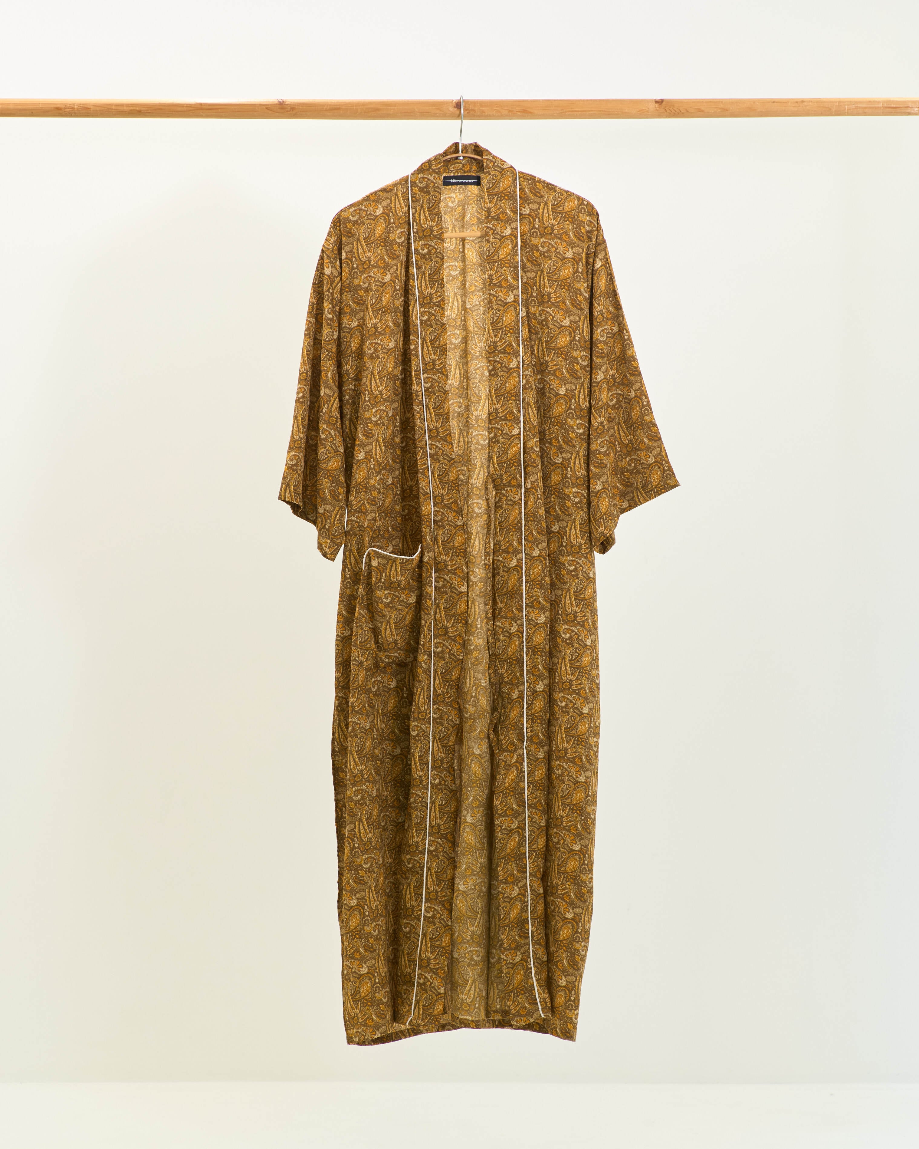 N607◯ goodwinweavers コットン フリンジ 織物 ガウン シルクコットンのガウン | kinaara