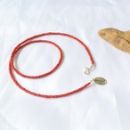 Mandi/マンディ Small A. Beads Necklace(50cm)(Red)