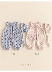 韓国子供服 / 26winter / my bebe / パウダーオーバーオール(ボンネットセット) / ベビー / 冬服 *S~M*